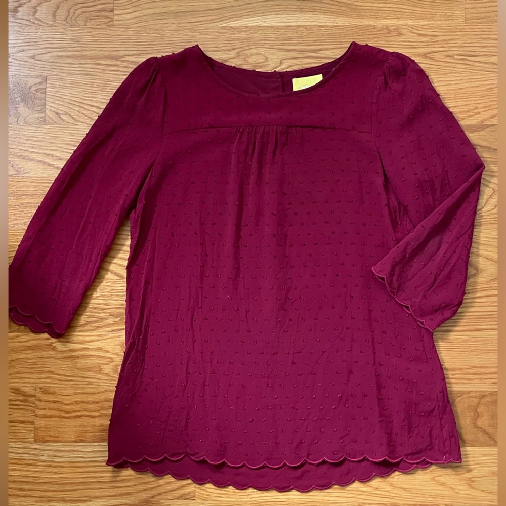 Anthropologie Maeve Red Blouse